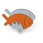 Preview: Federwippe Fisch, Metall-Bodenanker